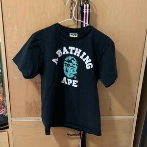 A Bathing Ape Men's Black Graphic Tee